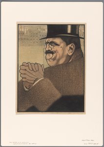 Ontwerp voor een politieke spotprent: de kapitalist door Albert Hahn (I)