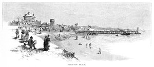 Brighton Beach, Melbourne, Victoria, Australië, 1886 door Albert Henry Fullwood