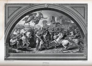 Attila na Raphael, 1882 door Albert Henry Payne