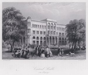 Centrale Halle, in Leipzig door Albert Henry Payne