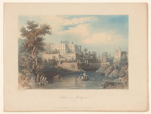 Gezicht op Castello del Catajo te Battaglia Terme