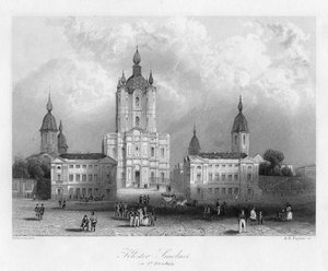 Klooster Smolnoi, nabij Sint-Petersburg, Rusland, ca. 1840 door Albert Henry Payne