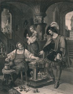 De dochter van de goudsmid, ca. 1850 door Albert Henry Payne