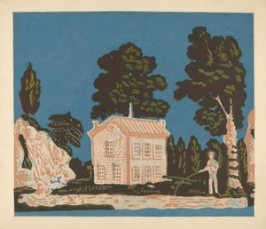 Behang voor Bandbox Bekleding, ca. 1937 door Albert J. Levone