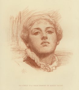 Fac-simile van een Krijttekening door Albert Joseph (after) Moore