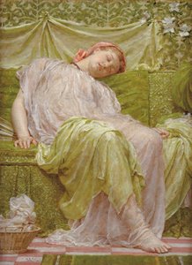 Een werkmandje door Albert Joseph Moore