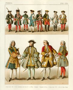 Franse Kostuums 1700-1750 door Albert Kretschmer