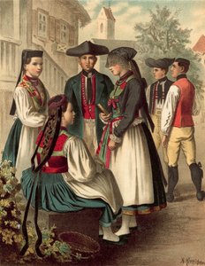Duitse Kostuum, Wurtemberg Betzingen door Albert Kretschmer