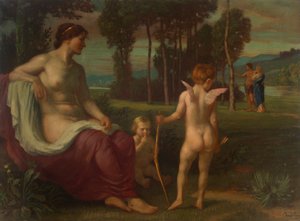 Amor en Psyche door Albert Lang