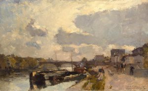 De brug van Neuilly, nabij Parijs