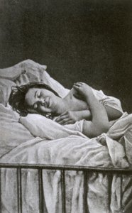 Jonge vrouw met een aanval van hysterie, 1878 door Albert Londe