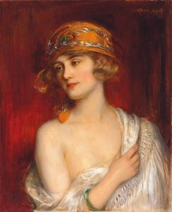 Een jonge schoonheid door Albert Lynch