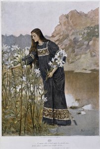 Een vrouw blaast iris - door Lynch, begin 20e eeuw door Albert Lynch
