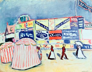Billboards in Trouville door Albert Marquet