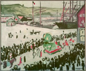 Carnaval op het strand door Albert Marquet