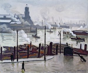 Haven van Hamburg door Albert Marquet