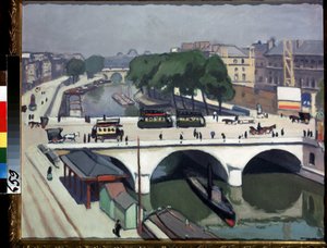 "De Saint-Michel brug in Parijs, Quai des Grands-Augustins"