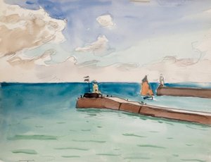 Les Sables d’Olonne, ingang van de haven door Albert Marquet