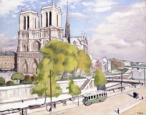 Parijs, de Seine en Notre Dame door Albert Marquet