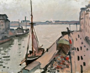 Kade met vissersboten door Albert Marquet
