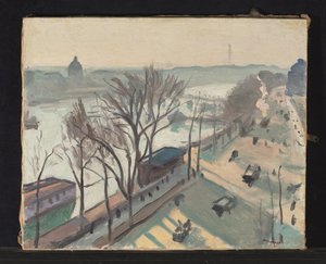 Quai du Louvre, bleke zon door Albert Marquet