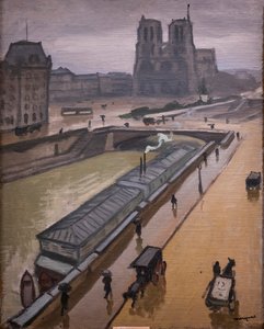 Regenachtige dag. Notre-Dame de Paris door Albert Marquet