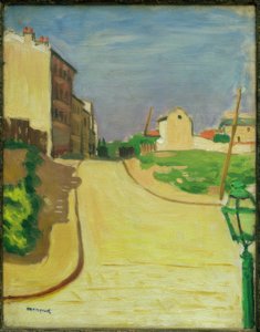 Straat met groene lantaarn door Albert Marquet