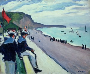 Het Strand van Fécamp door Albert Marquet