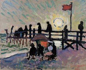 De voetbrug in Sainte-Adresse door Albert Marquet