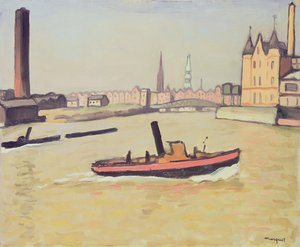 De Haven van Hamburg door Albert Marquet