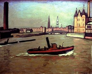 De haven van Hamburg door Albert Marquet