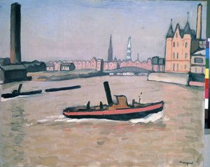 De haven van Hamburg door Albert Marquet