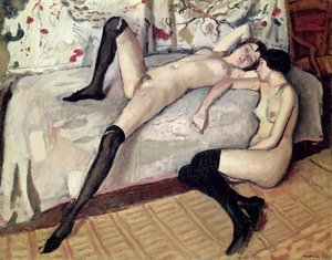 Twee vriendinnen, naakt door Albert Marquet