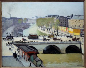 Uitzicht op de Pont Saint Michel in Parijs
