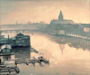 Uitzicht op het Amstelhotel door Albert Marquet