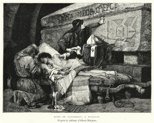 Mort De Clodebert, A Soissons (gravure) door Albert Pierre René (after) Maignan
