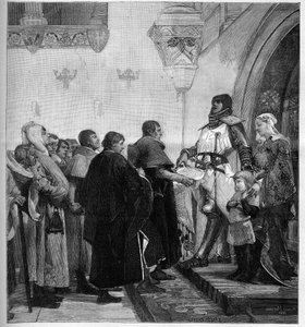 Renaud de Bourgogne geeft de burgers van Belfort het vrijheidscharter. Omdat hij geld nodig had om zijn oorlog tegen keizer Rudolf I van het Heilige Roomse Rijk te voeren, maakte Renaud de Bourgogne (overleden in 1321) de stad Belfort in 1307 vrij, in ruil door Albert Pierre Rene Maignan