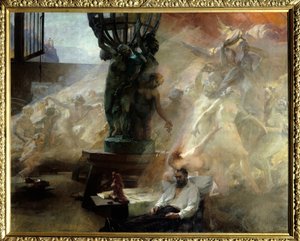 De dood van Jean Baptiste Carpeaux door Albert Pierre Rene Maignan
