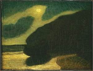 Maanverlichte baai door Albert Pinkham Ryder