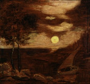 De boot van de geliefden, ca. 1881 door Albert Pinkham Ryder