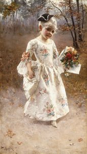 Het Kleine Bloemenmeisje door Albert Raudnitz