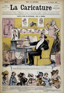 Alexandre Dumas in Echtscheidingsspecialist door Albert Robida (1848-1926), omslag 