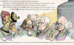 Anticipatie: geleerden, Oorlog in de 20e eeuw (chemische en bacteriologische oorlogsvoering?) door Robida, n.d. door Albert Robida