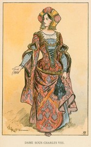 Dame Sous Charles VIII door Albert Robida