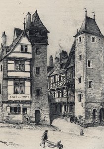 Ingang van Treguier, hoofdstad van het kanton van het departement Côtes-d