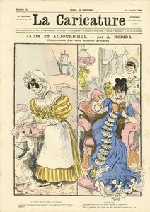 Illustratie door Albert Robida (1848-1926) voor de omslag van La Caricature (1880) door Albert Robida