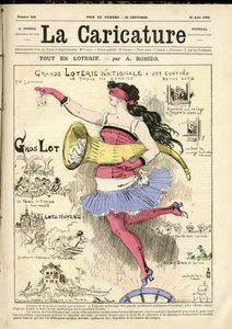 Illustratie van Albert Robida voor de Omslag van La Caricature (1880) door Albert Robida