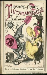 Illustratie door Albert Robida (1848-1926) in Histoire de France tintamarresque, ca. 1880 - Geschiedenis, Dans door Albert Robida