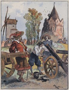 Illustratie voor Le Capitaine Bellormeau door en geïllustreerd door A Robida door Albert Robida