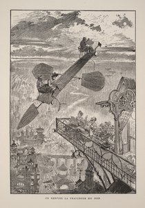 Illustratie voor Le vingtième siècle: La vie électrique door Albert Robida